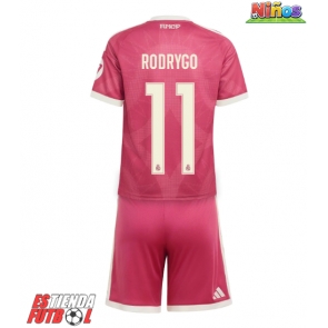 Real Madrid Rodrygo Goes #11 Tercera Equipación Niños 2026-27 Manga Corta (+ Pantalones cortos)